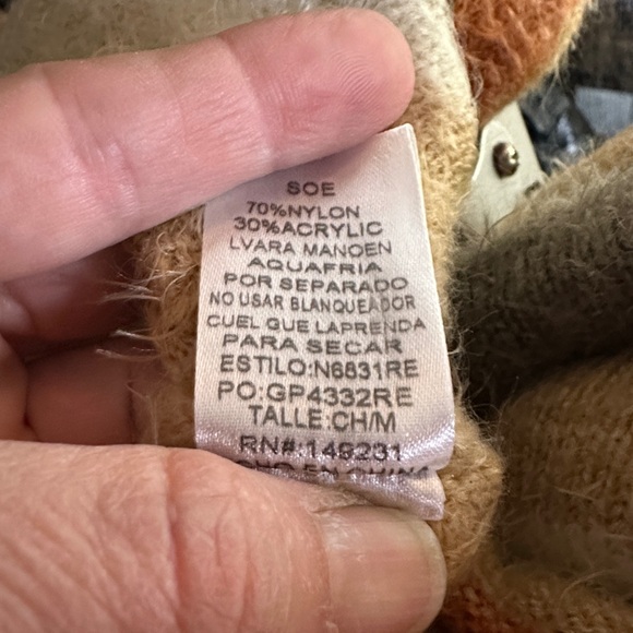 Kori America Striped Open Front Cardigan Vest S/M Boho Fall Layering - Picture 12 of 12